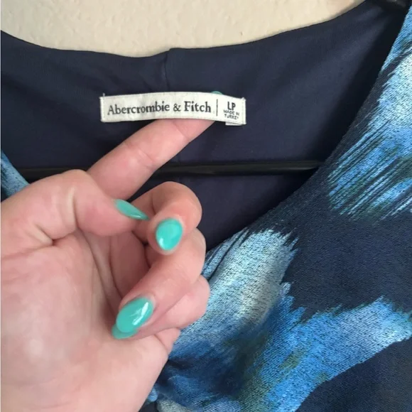 Stylish Blue Patterned Abercrombie Dress - Picture 5 of 8